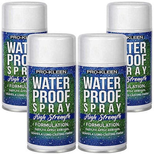 ProKleen Pro-Kleen Waterproof Spray and Fabric Protector Repels Water and Oil for Shoes Jackets Boots Trainers Coats Clothing 4x