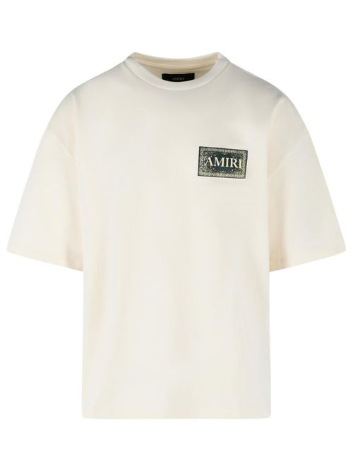 'Bandana' Ivory Cotton T-Shirt