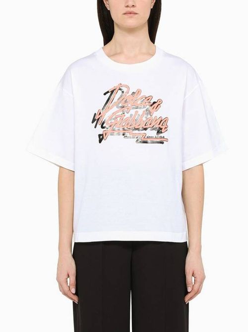 Logo-print oversized T-shirt - White