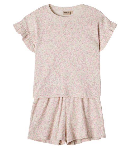 Ally and Sandy cotton jersey T-shirt and shorts set