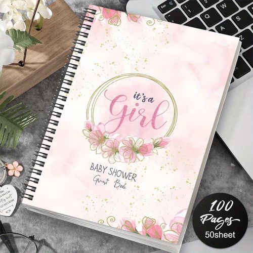 TEMU Baby Shower Spiral Guestbook, School Office Supplies, Perfect Gifts For Friend Coworker Women Men