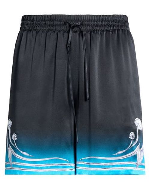 Man Shorts & Bermuda Shorts Black Size L Silk