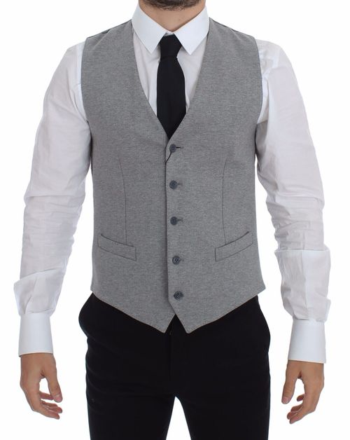 Cotton Stretch Vest — Gray