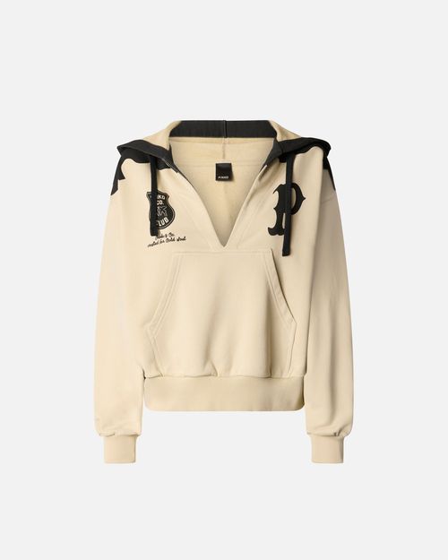 V-neck hoodie - L