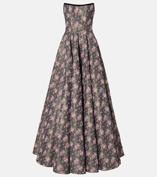 Laila floral taffeta corset gown