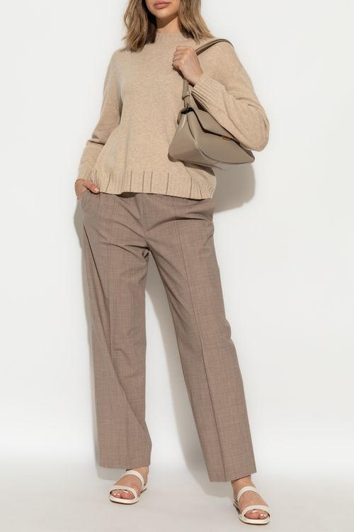 Fabiana Filippi Creased Trousers, Women's, Beige