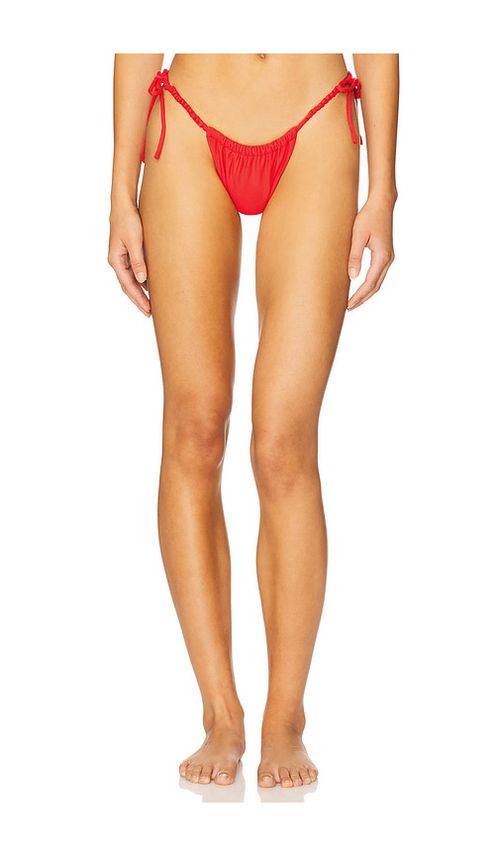 Montce Brasil Scrunch Bikini Bottom in Red. -  XS also in L, M