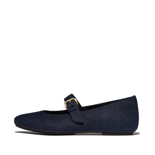 DELICATO Denim Mary Janes Polyester-Cotton
