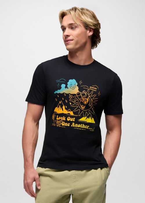 Men's prAna Lifeworks Short Sleeve Graphic T-Shirt - Black