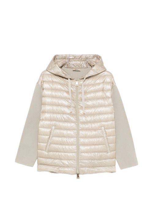 Cotton and nylon down jacket