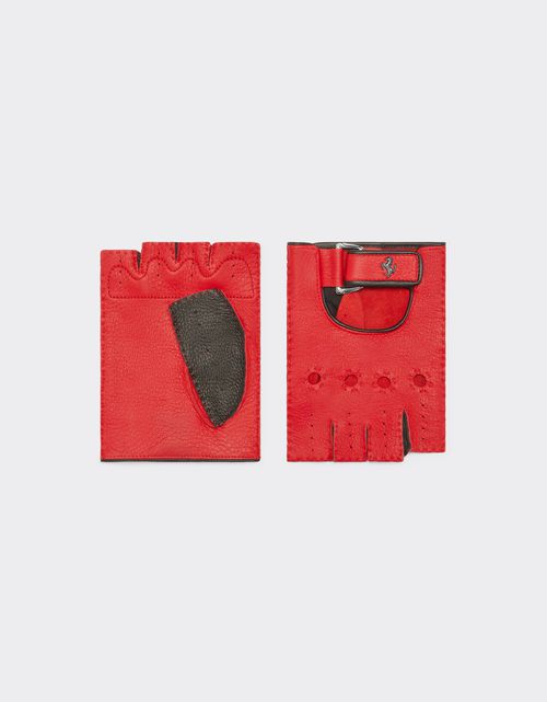 Leather driving gloves with Prancing Horse detail