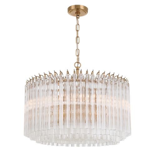 Aged Brass Chandelier from the Lofton Collection