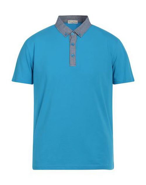 Cashmere Company Man Polo shirt Azure Size 42 Cotton