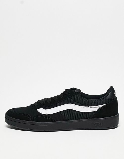 Cruze trainers in black with white side stripe
