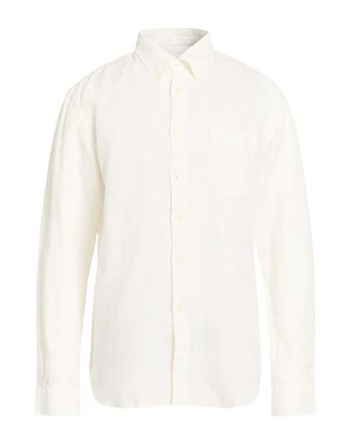 Man Shirt Cream Size L Linen