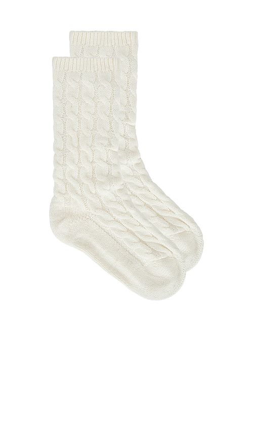 Eberjey Cozy Sock in Ivory. a