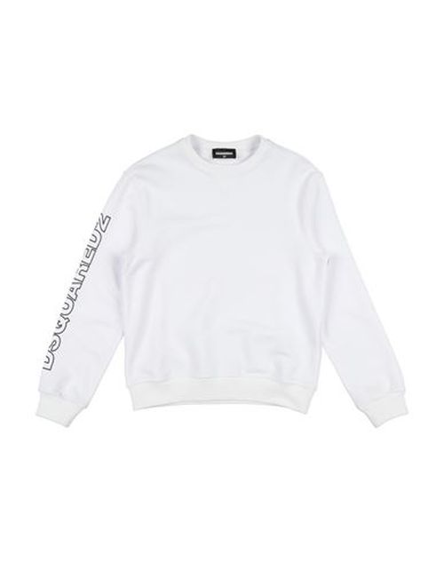 Kid Boy Sweatshirt White Size 10 Cotton, Elastane