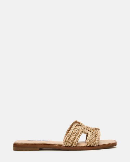 Steve Madden Women's Hadyn Crochet Square Toe Sandals - Raffia - - Synthetic
