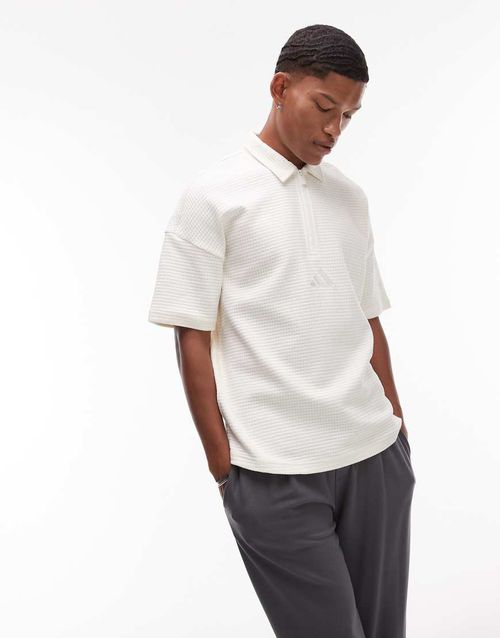 Adidas Sportswear waffle polo in white