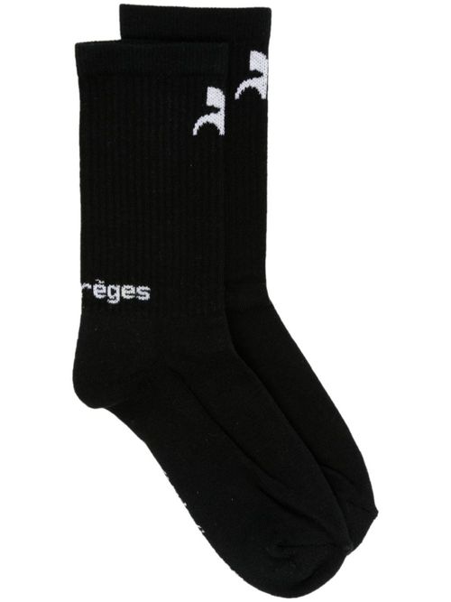 Black Logo-intarsia Socks