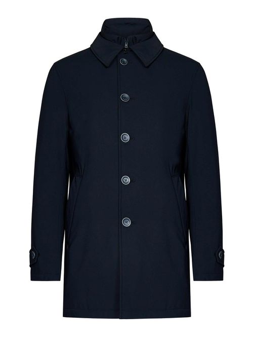 Midnight Blue Padded Nylon Down Jacket