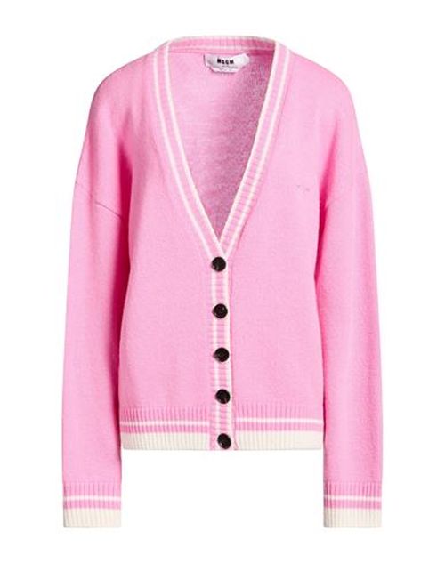 Woman Cardigan Pink Size L Wool, Cashmere