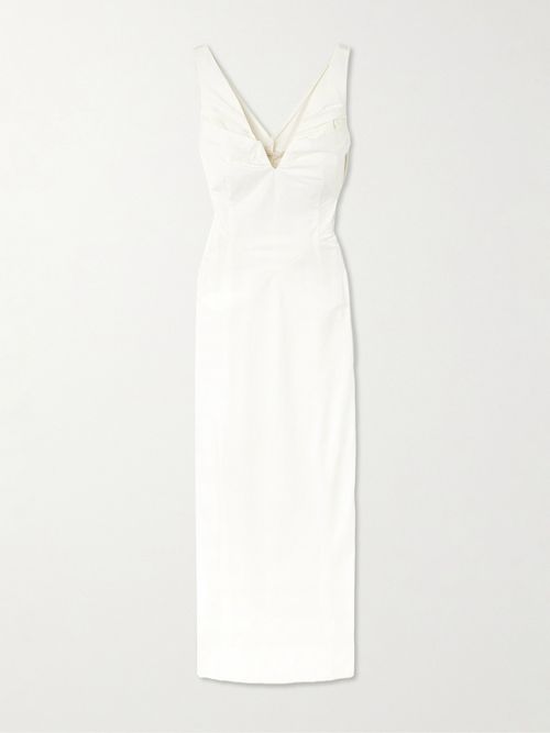 Desord Pleated Cotton-poplin Midi Dress