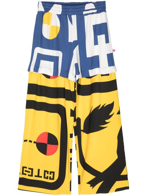 Dawleetoo all-over graphic-print trousers - Blue