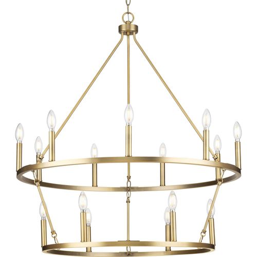 Vintage Brass 15 Light Chandelier from the Gilliam Collection
