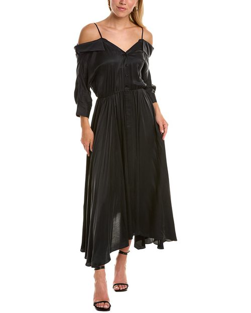 Kiari Silk-Blend Shirtdress