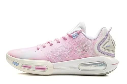 LI-NING Wade Shadow 7 Men's Basketball On-Court Shoes Lightweight Rebound Anti-Slip Professional Sneakers Milk White/Pink Power US