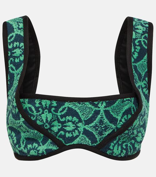 Marine Serre Printed terry bralette