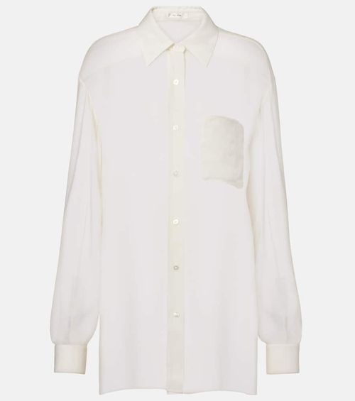 Nesson oversized striped cupro shirt