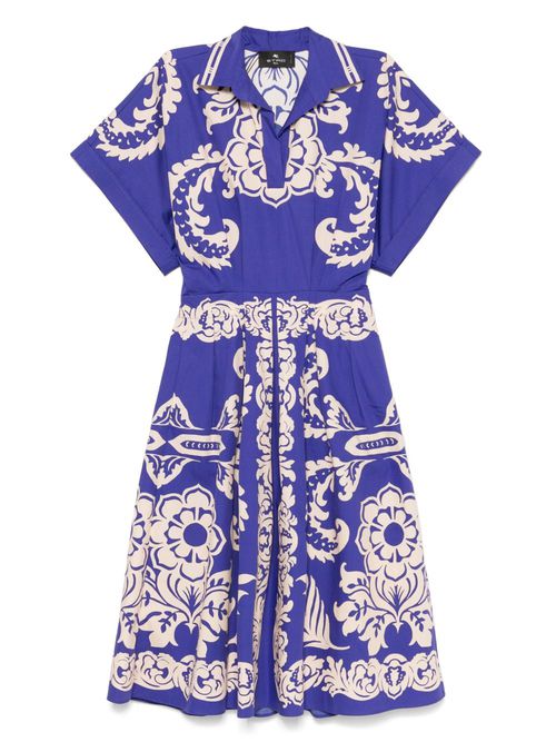 ETRO printed midi dress - Blue