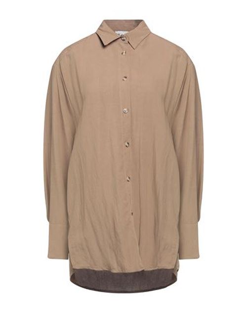 Woman Shirt Khaki Size XS Viscose, Linen