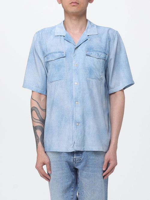 Shirt Men color Gnawed Blue
