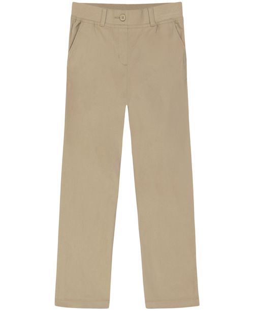 Little Girls Wide Leg Pull-on Pants - Khaki