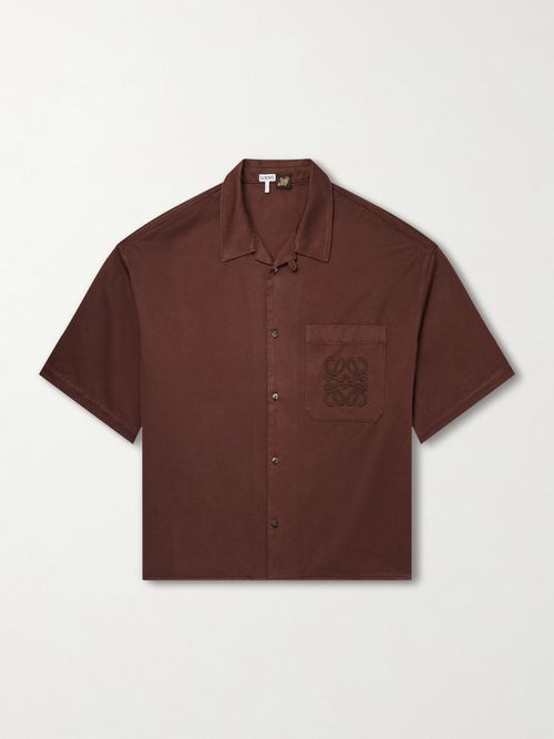 Paula's Ibiza Logo-Embroidered Cotton Shirt