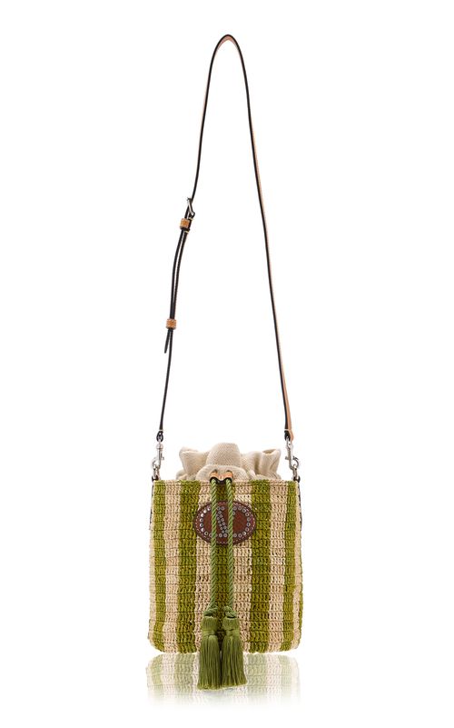 VLogo Signature Small Crochet Bucket Bag - Moda Operandi