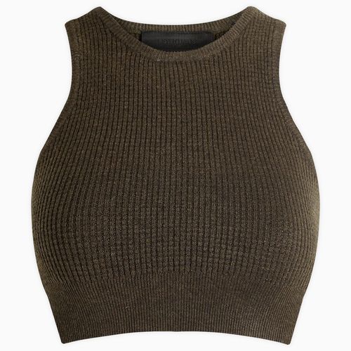 Women's Waffle Sport Tank Top in Brown