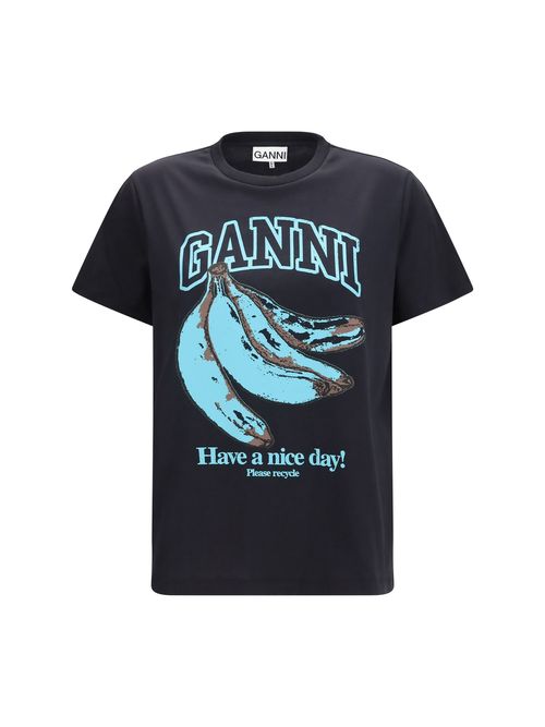 Banana Graphic Print T-Shirt — Black