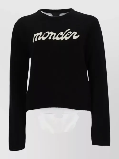 Moncler - crew neck long sleeve knit top