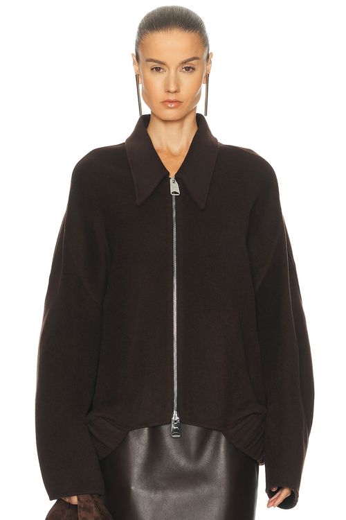 KHAITE Odin Jacket in Dark Brown - Brown. XS also in