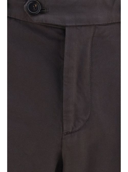 Dyed Cotton Trousers — Brown
