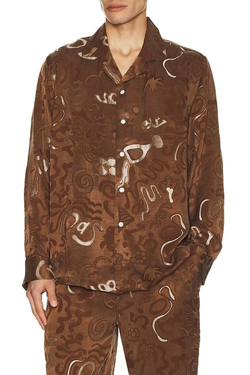 OAS Memento Brillo Shirt in Brown - Brown. M also in L, S, XL/1X