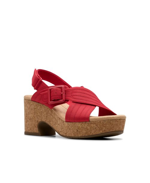Collection Women's Nerisa West Wedge Sandals - Cherry Nubuck