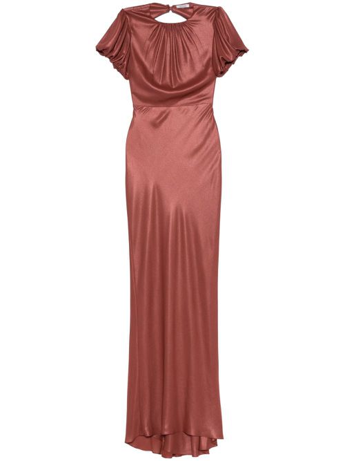 Open-back maxi dress - Brown