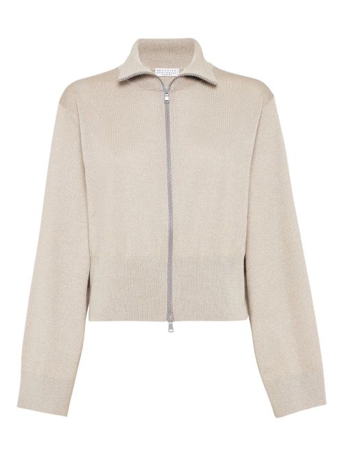 Zip-front cardigan - Neutrals