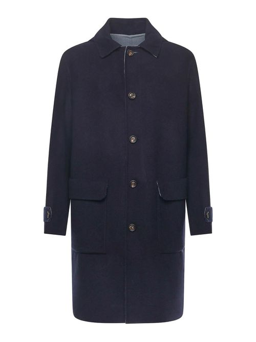 Single-Breasted Wool Coat