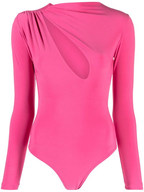 X Lia Aram cut-out bodysuit - Pink